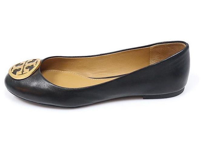 Tory Burch Ballerine in pelle napa nera - vista 3