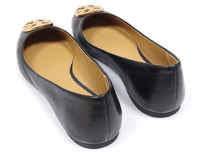 Tory Burch Ballerine in pelle napa nera - vista 4