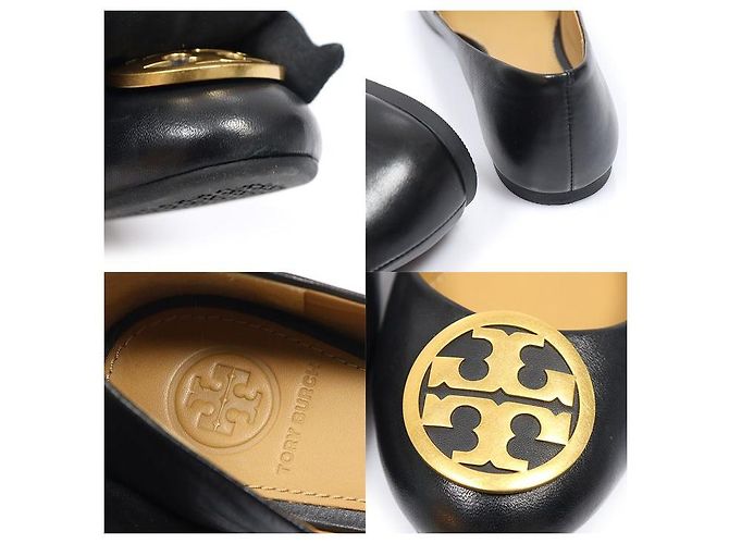 Tory Burch Ballerine in pelle napa nera - vista 7