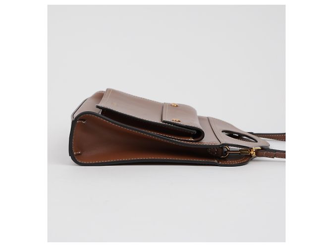 Burberry Mini Leder-Tote-Bag mit Stepptaschen Braun - Ansicht 9