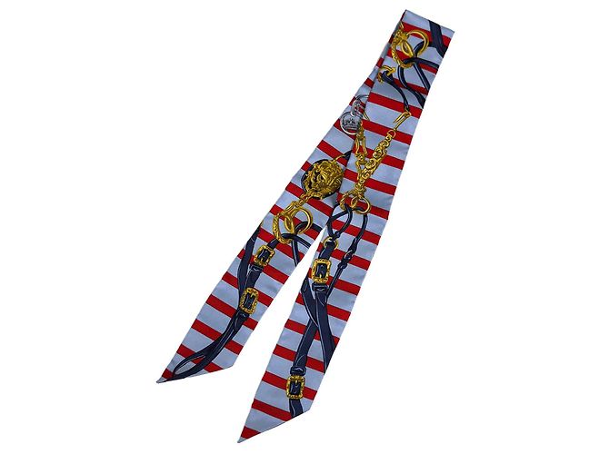 Hermès Pañuelo Twilly Bride de Gala Blue Red - vista 2