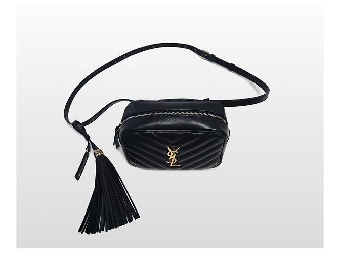Autre Marque Borsa crossbody matelassé monogram nera con cintura - vista 11