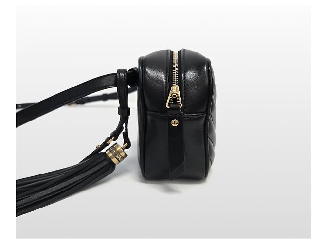 Autre Marque Borsa crossbody matelassé monogram nera con cintura - vista 3