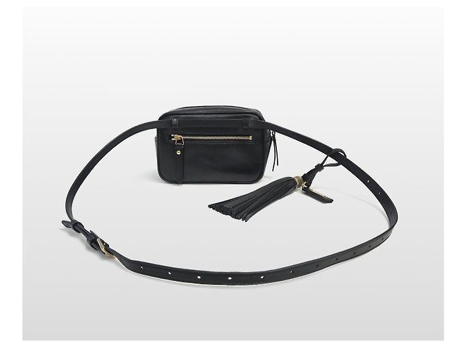 Autre Marque Borsa crossbody matelassé monogram nera con cintura - vista 4