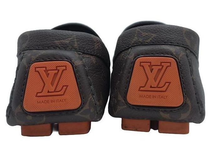 Louis Vuitton Mocassini Drivers in pelle Monogram Marrone - vista 13