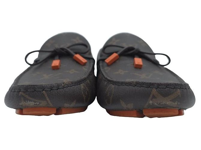 Louis Vuitton Mocassini Drivers in pelle Monogram Marrone - vista 3