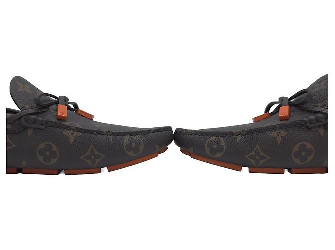 Louis Vuitton Mocassini Drivers in pelle Monogram Marrone - vista 5