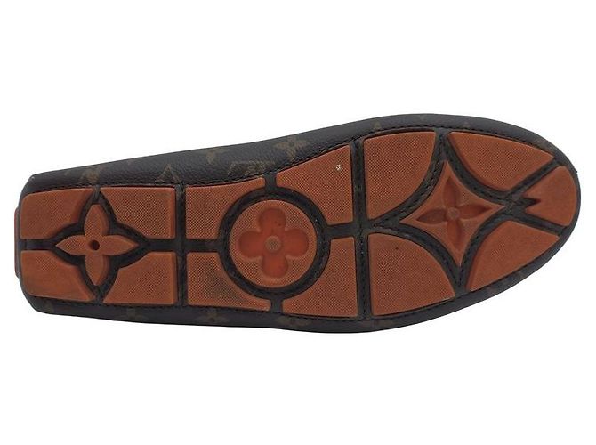 Louis Vuitton Mocassini Drivers in pelle Monogram Marrone - vista 7
