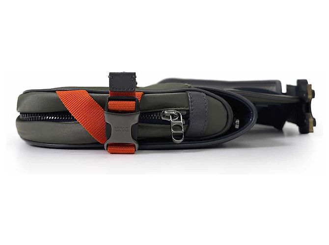 Dior Borsa a tracolla Saddle in nylon e pelle Olive - vista 7