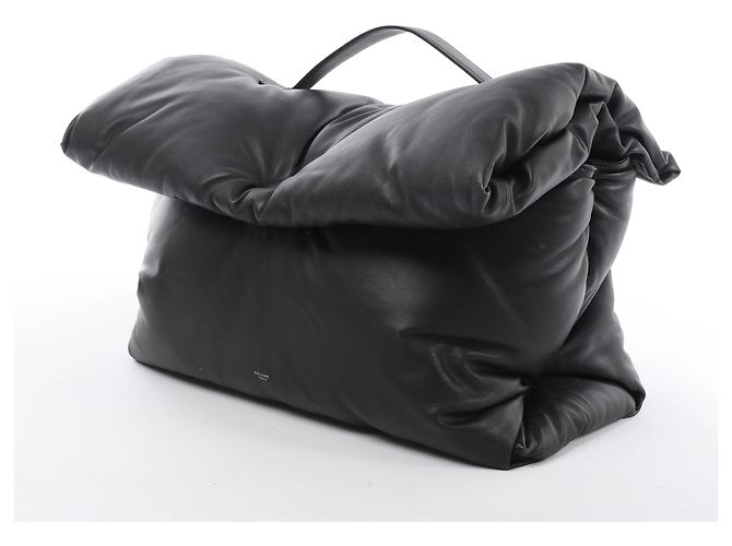 Céline Borsa a mano Celine Pillow in pelle nera - vista 2