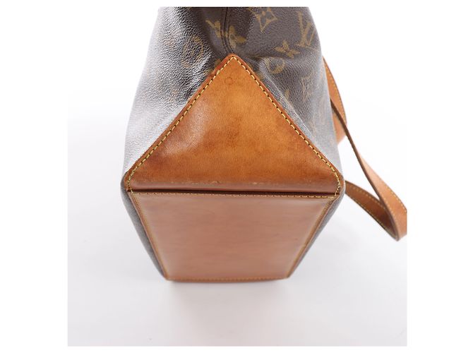 Borsa a tracolla Louis Vuitton Cabas Piano Monogram in marrone M51148 - vista 10