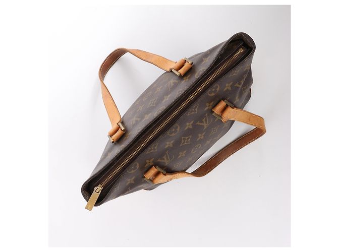 Borsa a tracolla Louis Vuitton Cabas Piano Monogram in marrone M51148 - vista 6