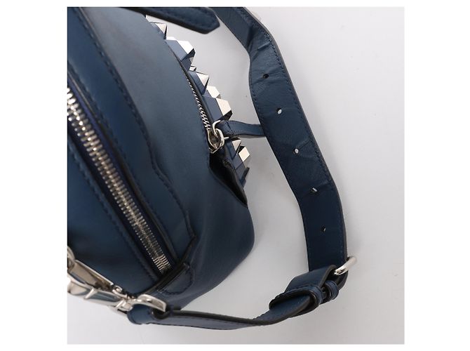 Fendi Borsa Vit Dolce Studs Leather Crossbody Bag Navy Blue 8BT281 - vista 11