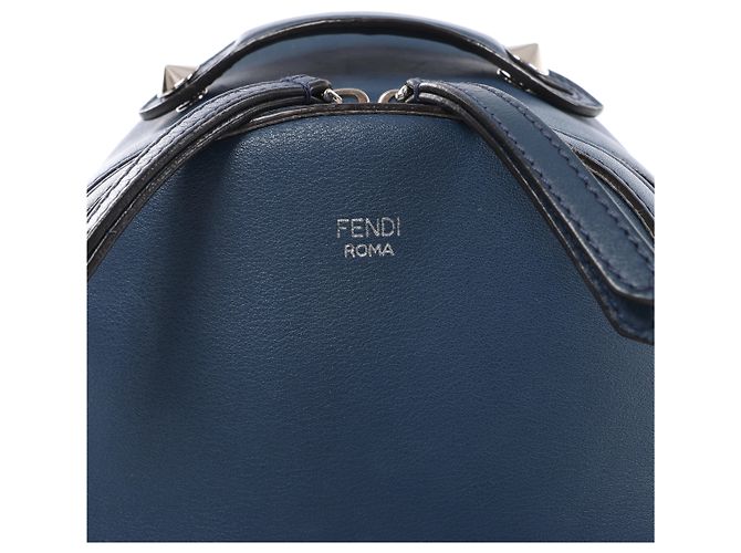 Fendi Borsa Vit Dolce Studs Leather Crossbody Bag Navy Blue 8BT281 - vista 7