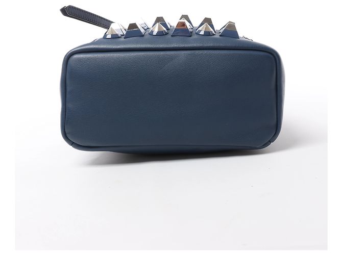 Fendi Borsa Vit Dolce Studs Leather Crossbody Bag Navy Blue 8BT281 - vista 8