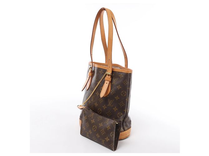 Borsa a spalla Louis Vuitton Bucket PM Monogram in marrone M42238 - vista 2