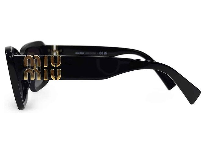 Miu Miu Occhiali da sole Square Oval Acetate Black Slate Grey - vista 5