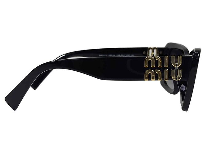 Miu Miu Occhiali da sole Square Oval Acetate Black Slate Grey - vista 6