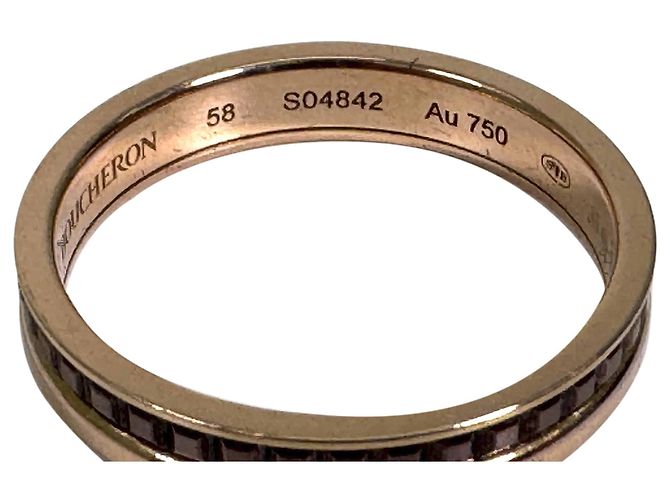 Boucheron Quattro Classic Ehering in Pink Gold Brown - Ansicht 8