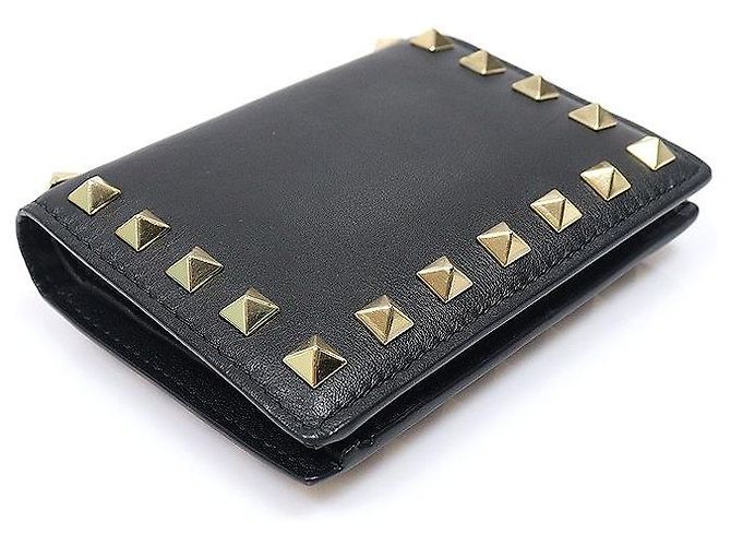 Valentino Cartera Rockstud de piel de becerro negra - vista 3