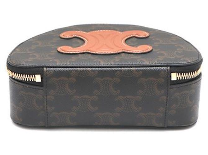 Céline Borsa Tote Half Moon in tela Tan - vista 16