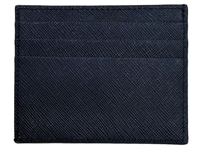 Prada Card Case Saffiano Navy Triangle Logo Open Style - view 8