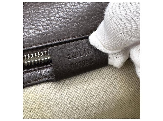 Bamboo Gucci Borsa Tote a spalla con manico in bambù e nappe in jacquard logo GG Marrone - vista 12