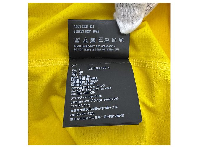Prada Functional Short Sleeve T-shirt Yellow - view 10