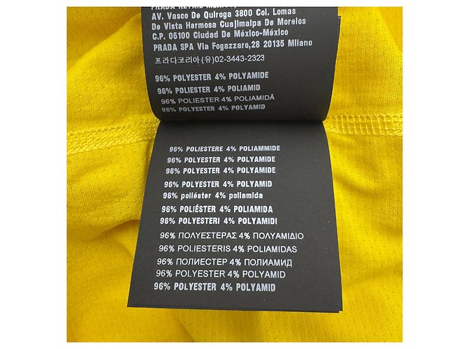 Prada Functional Short Sleeve T-shirt Yellow - view 11