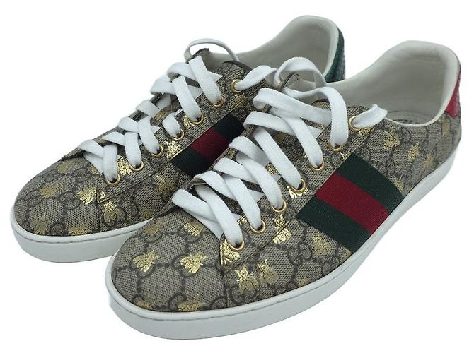 Gucci Sneakers Ace Beige Brown - vista 10