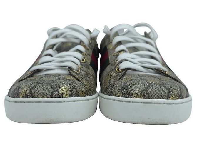 Gucci Sneakers Ace Beige Brown - vista 3