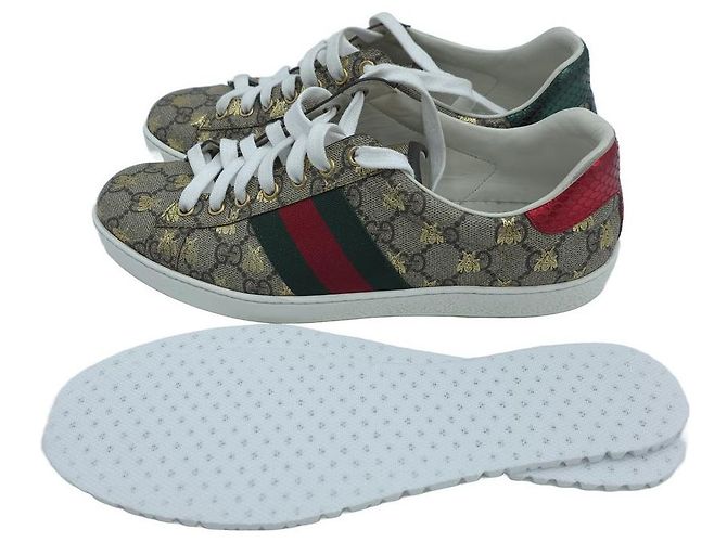 Gucci Sneakers Ace Beige Brown - vista 8