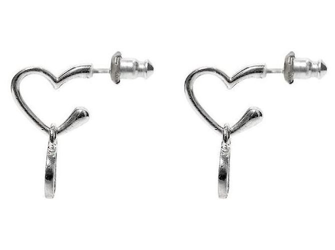 Dior Orecchini a cuore in argento e zircone - vista 2
