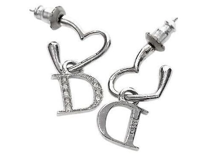 Dior Orecchini a cuore in argento e zircone - vista 4