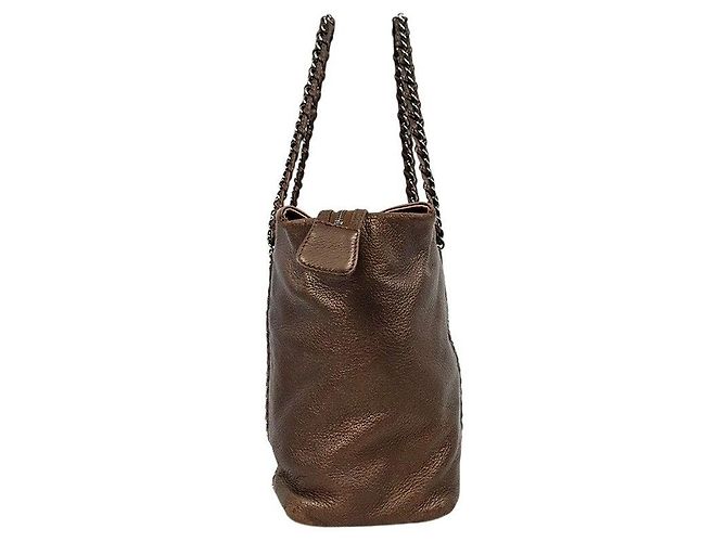Chanel Borsa a Tracolla CC Marrone - vista 2