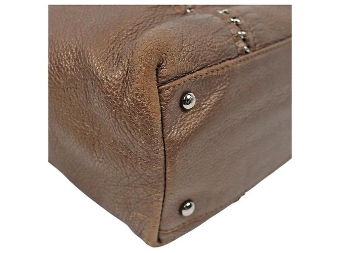 Chanel Borsa a Tracolla CC Marrone - vista 5