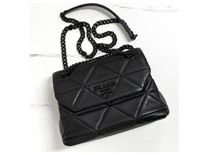Prada Borsa a tracolla Spectrum Napa Small Chain Shoulder Bag Black - vista 2