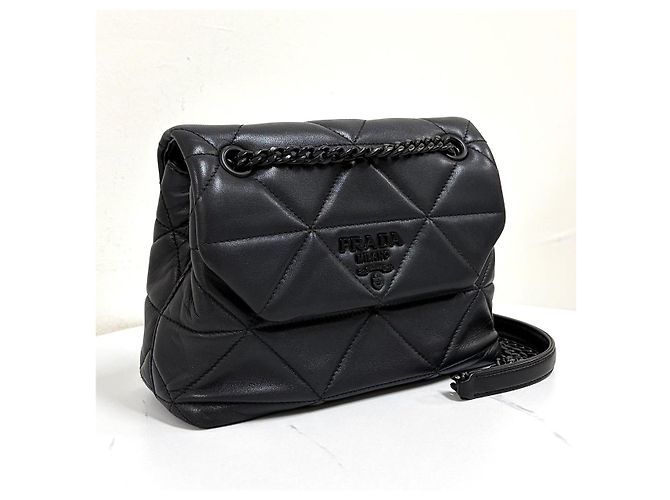 Prada Borsa a tracolla Spectrum Napa Small Chain Shoulder Bag Black - vista 3
