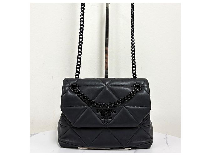 Prada Borsa a tracolla Spectrum Napa Small Chain Shoulder Bag Black - vista 5