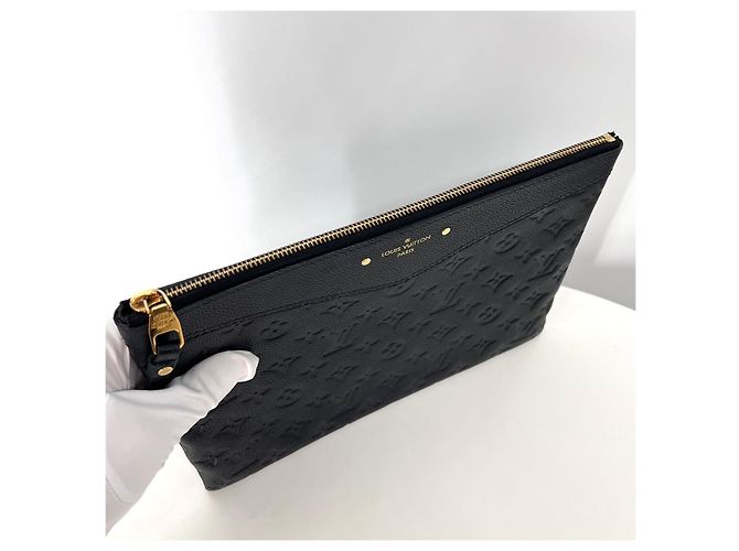 Pochette Louis Vuitton Monogram Nera in Pelle - vista 6