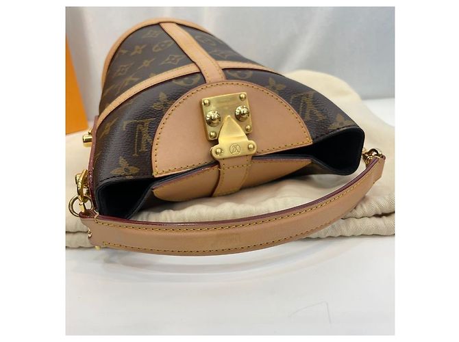 Borsa Duffle Louis Vuitton Crossbody Marrone Pelle - vista 6