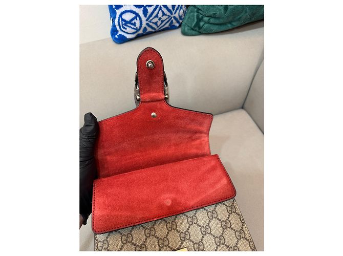 Gucci Borsa a tracolla Dionysus in camoscio - vista 4
