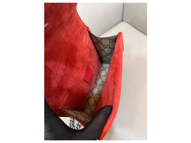 Gucci Borsa a tracolla Dionysus in camoscio - vista 5