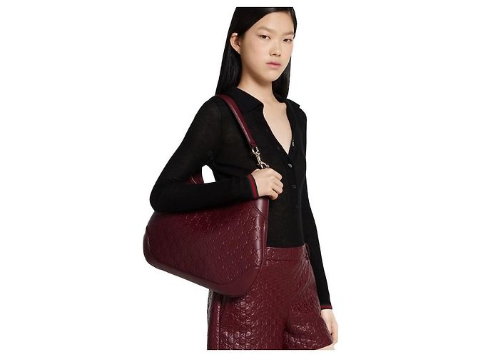 Gucci Borsa a spalla in pelle Monogram Anckora - vista 8
