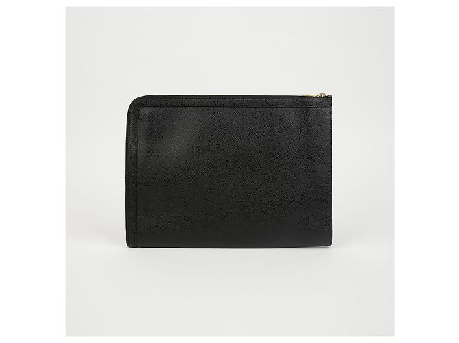 Thom Browne Clutch Document Pebble Black - vista 4