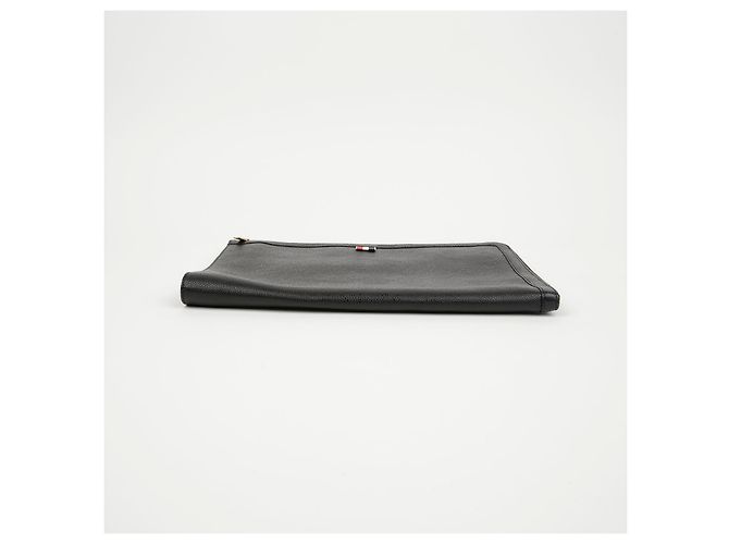 Thom Browne Clutch Document Pebble Black - vista 6
