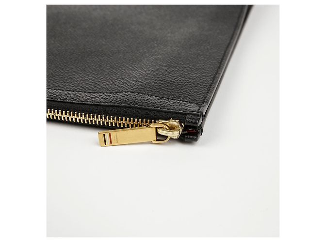 Thom Browne Clutch Document Pebble Black - vista 7