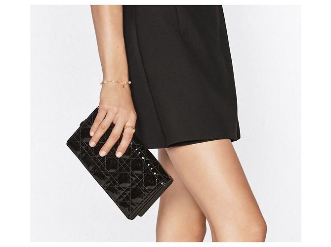 Dior Pouch a catena Lady Patent Cannage - vista 10