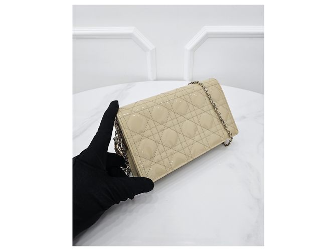 Dior Pouch a catena Lady Patent Cannage - vista 2