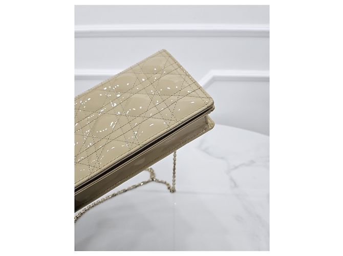 Dior Pouch a catena Lady Patent Cannage - vista 4